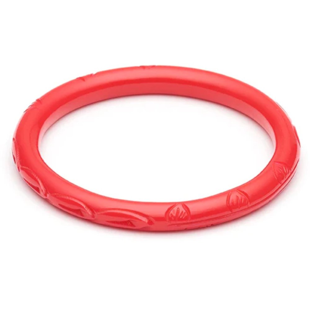 Splendette Narrow Coral Fakelite Bangle Classic Size NWOT